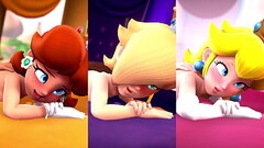 Peach, Daisy, and Rosalina&#039_s pussies pounded Thumb