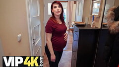 DEBT4k. Bank agent gives pregnant MILF delay in exchange for quick sex Thumb