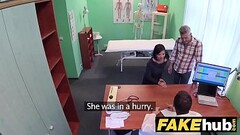 Fake Hospital Czech doctor cums over horny cheating wifes tight pussy Thumb