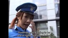 Subtitled Japanese public nudity miniskirt police striptease Thumb