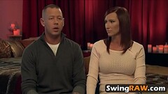 Swinger wife cums while riding Sybian Thumb