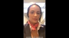 Flight attendant uses in-flight wifi to cam on camsoda! Thumb