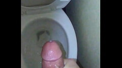 Straight Guy Cumming In the Toilet Thumb