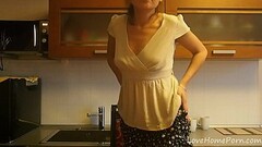 Teasing session in the kitchen with a hottie Thumb