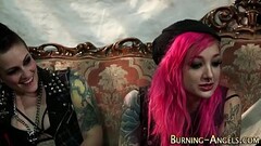 Punk rock slut rides dick Thumb