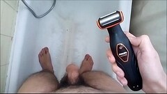 Shaving My Big Thick Sexy Hot Hairy Cock &amp_ Balls in the BathRoom !!! Thumb
